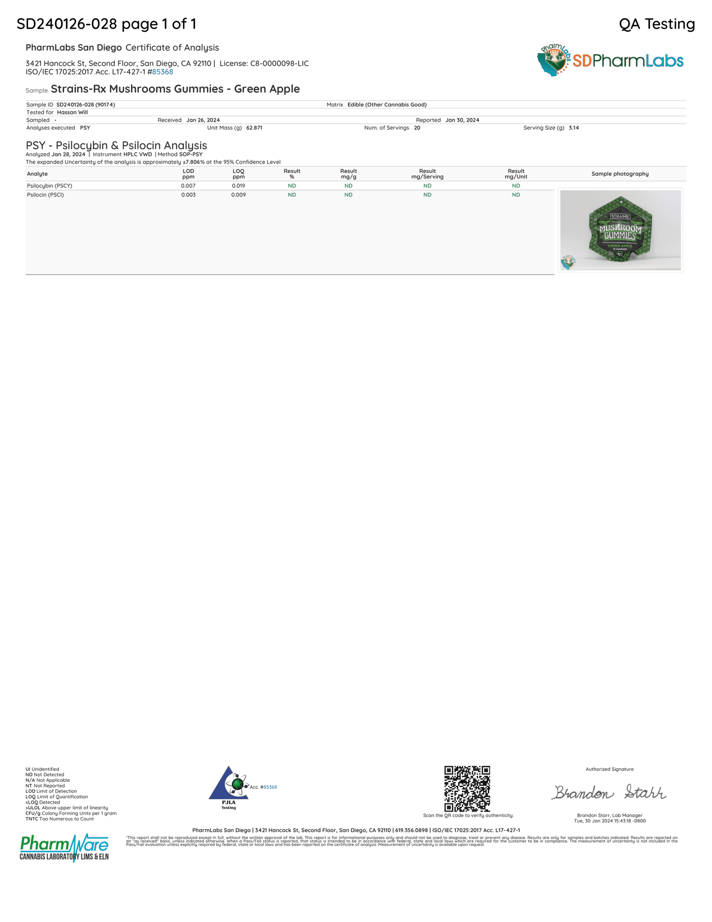 STRAINS RX Mushroom Gummies Green Apple